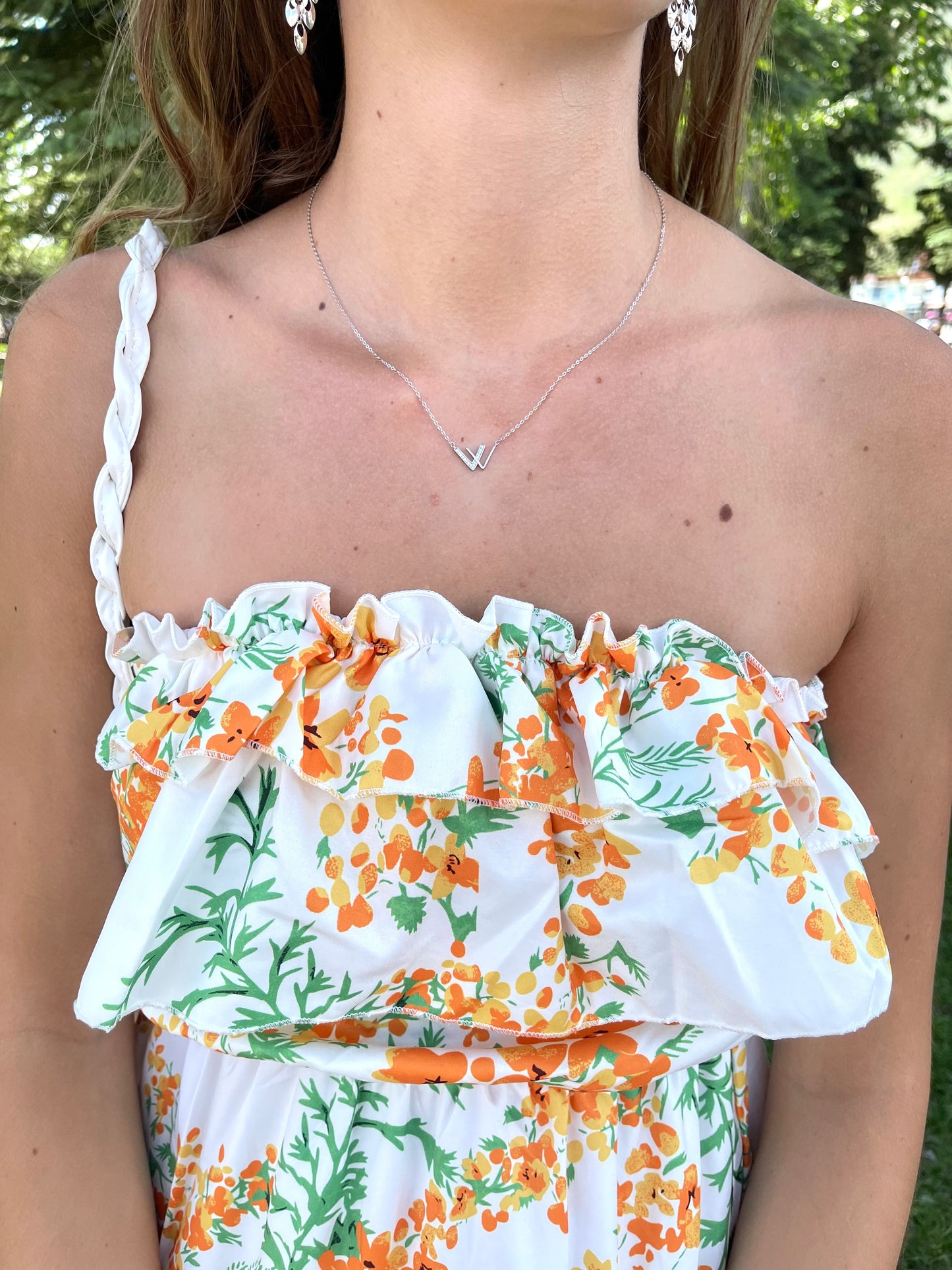 Floral Sweetheart Strapless Mini Dress