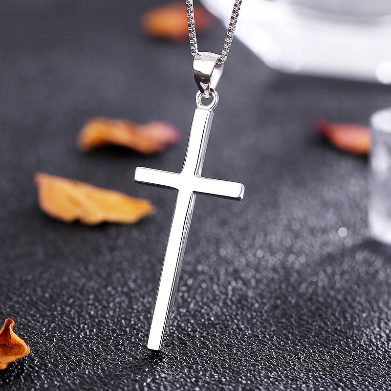Women's high polish cross pendant