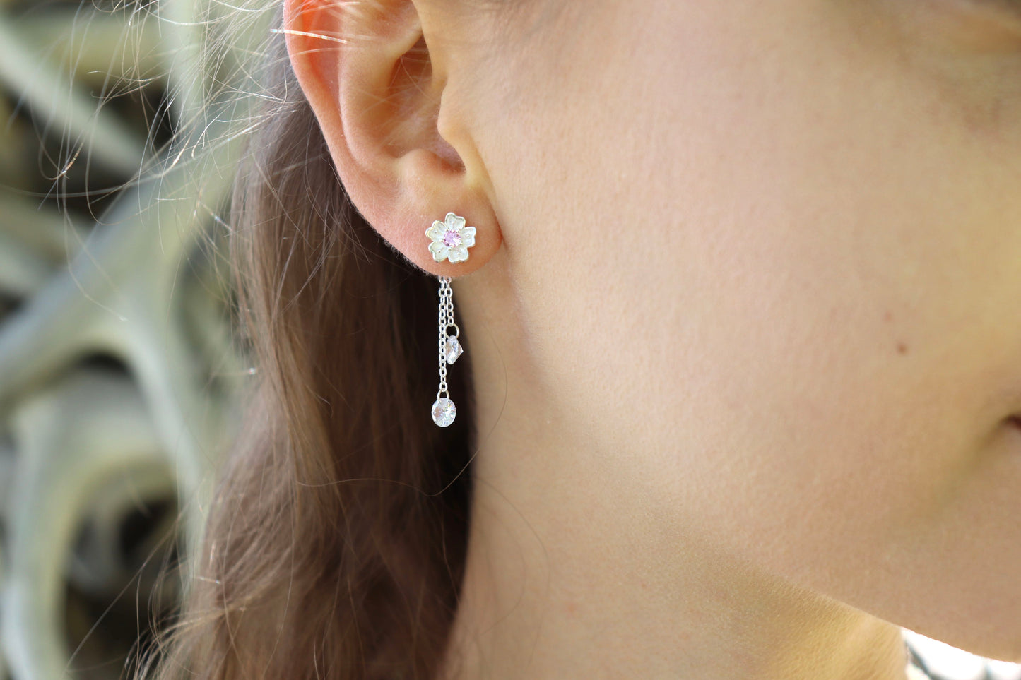 Cherry Blossom Dangle Earrings