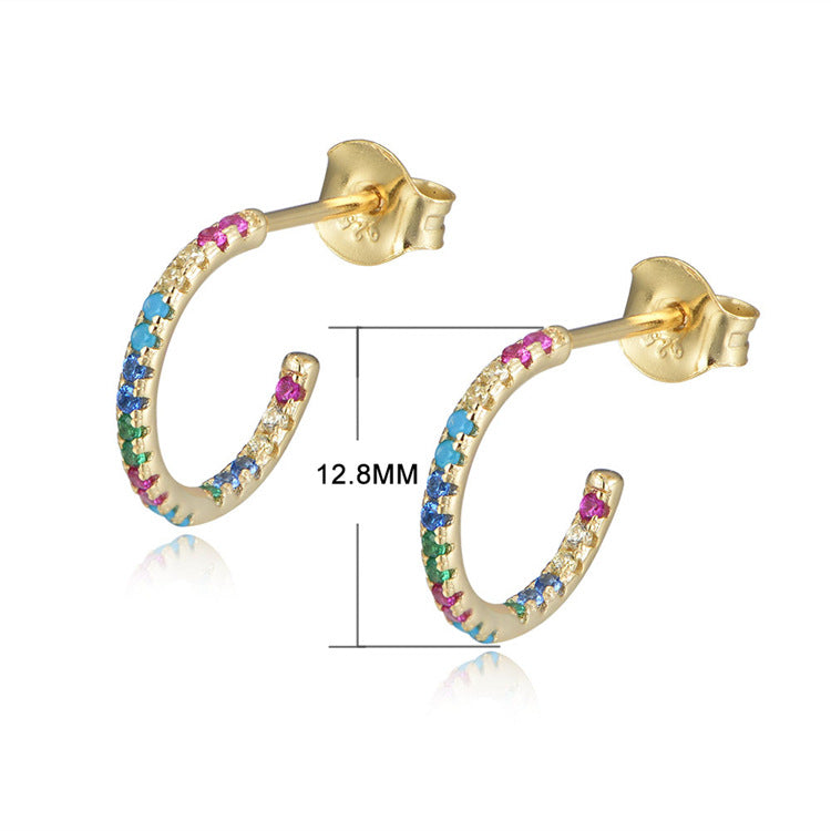 Rainbow Hoop Earrings
