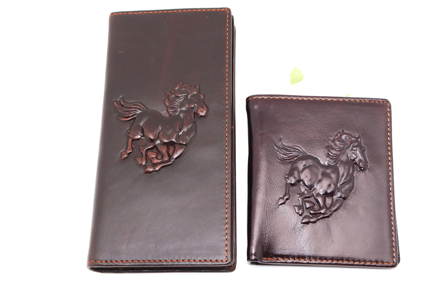 Natural Grain-mark Leather Wallets