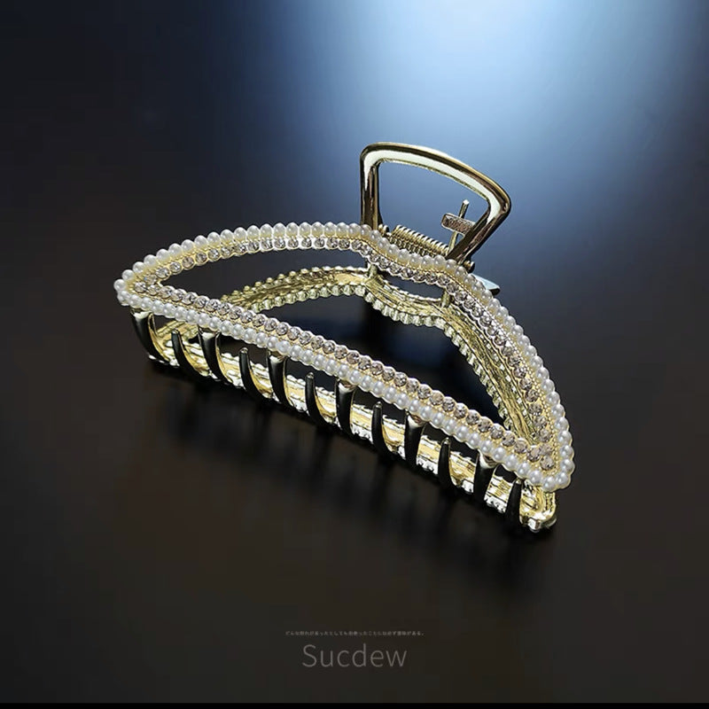 Gold Alloy Hair Claw Clips