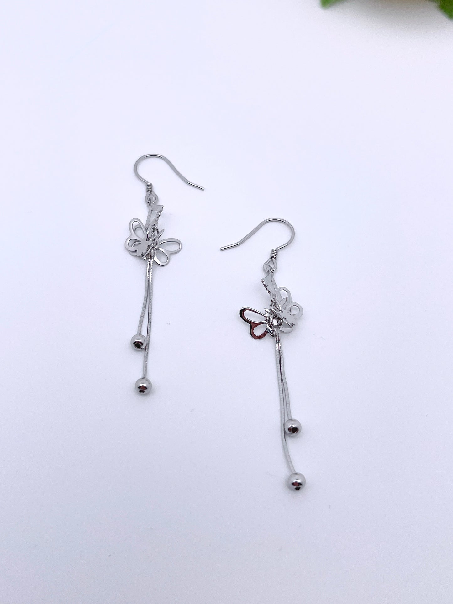 Dainty Butterfly Dangle Earrings