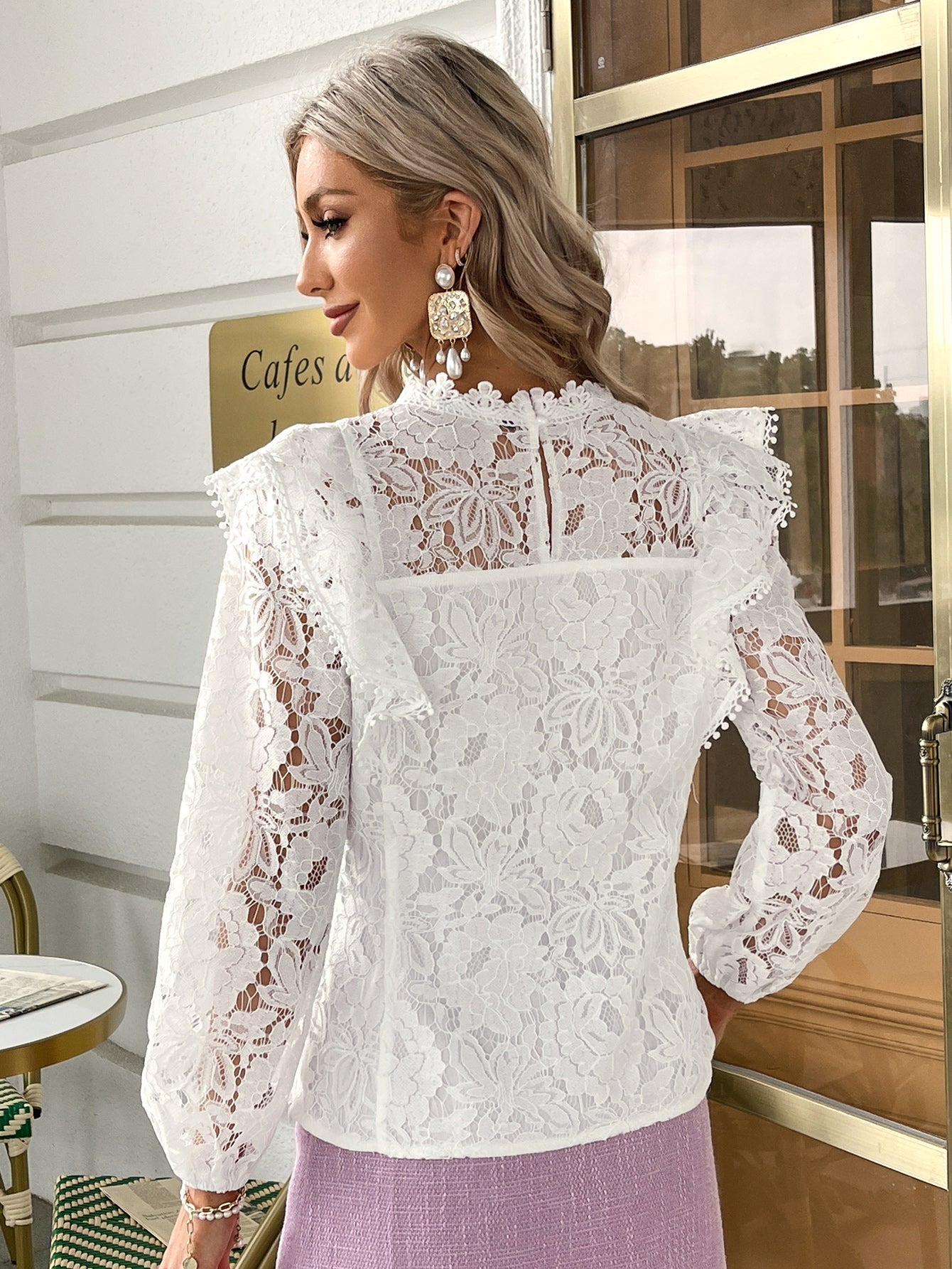 Snow Angel Lace Blouse