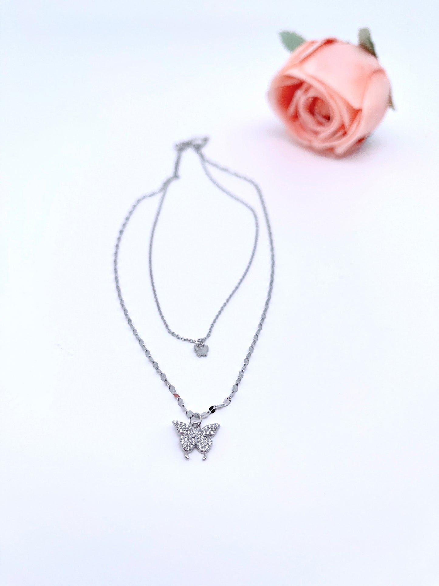Double Butterfly Necklaces
