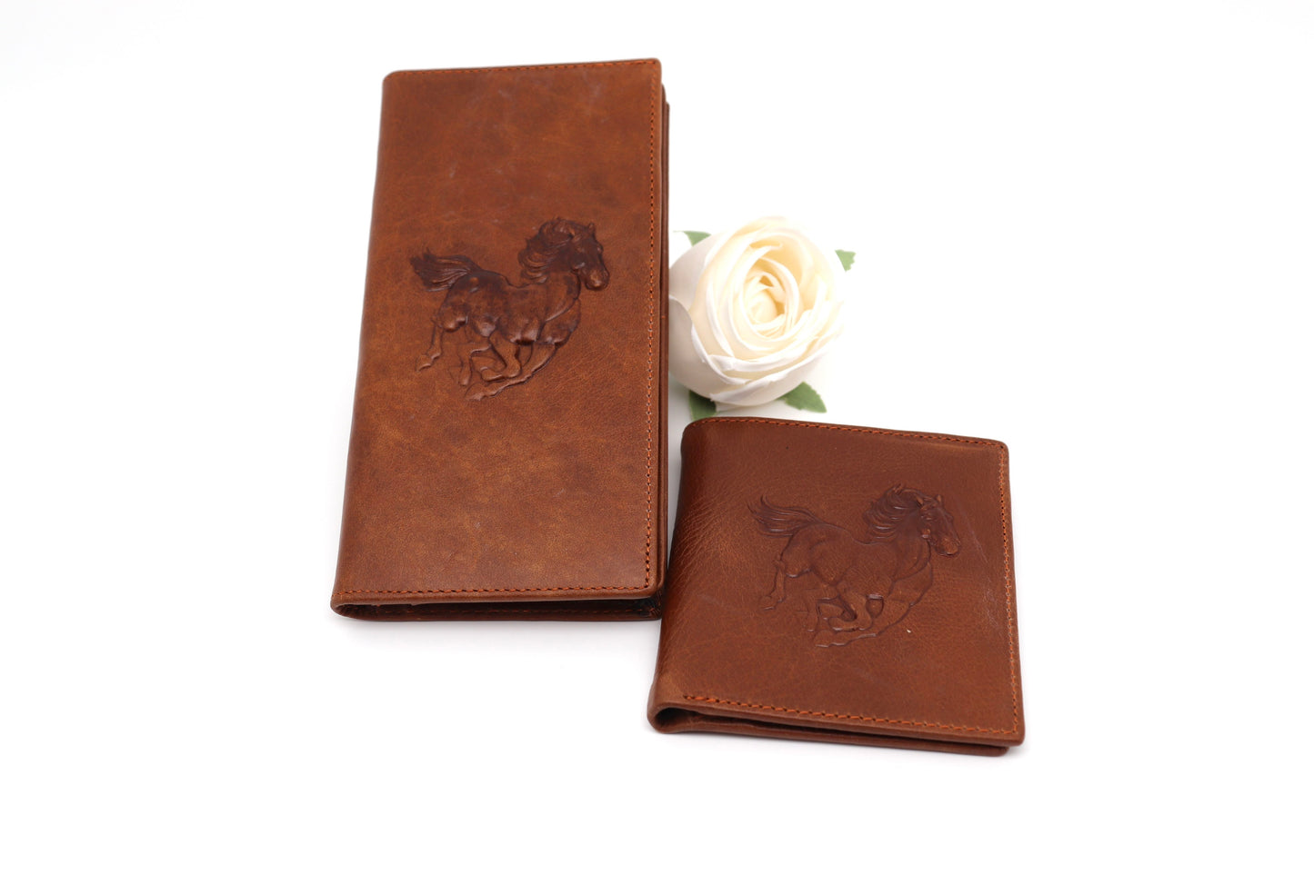 Natural Grain-mark Leather Wallet