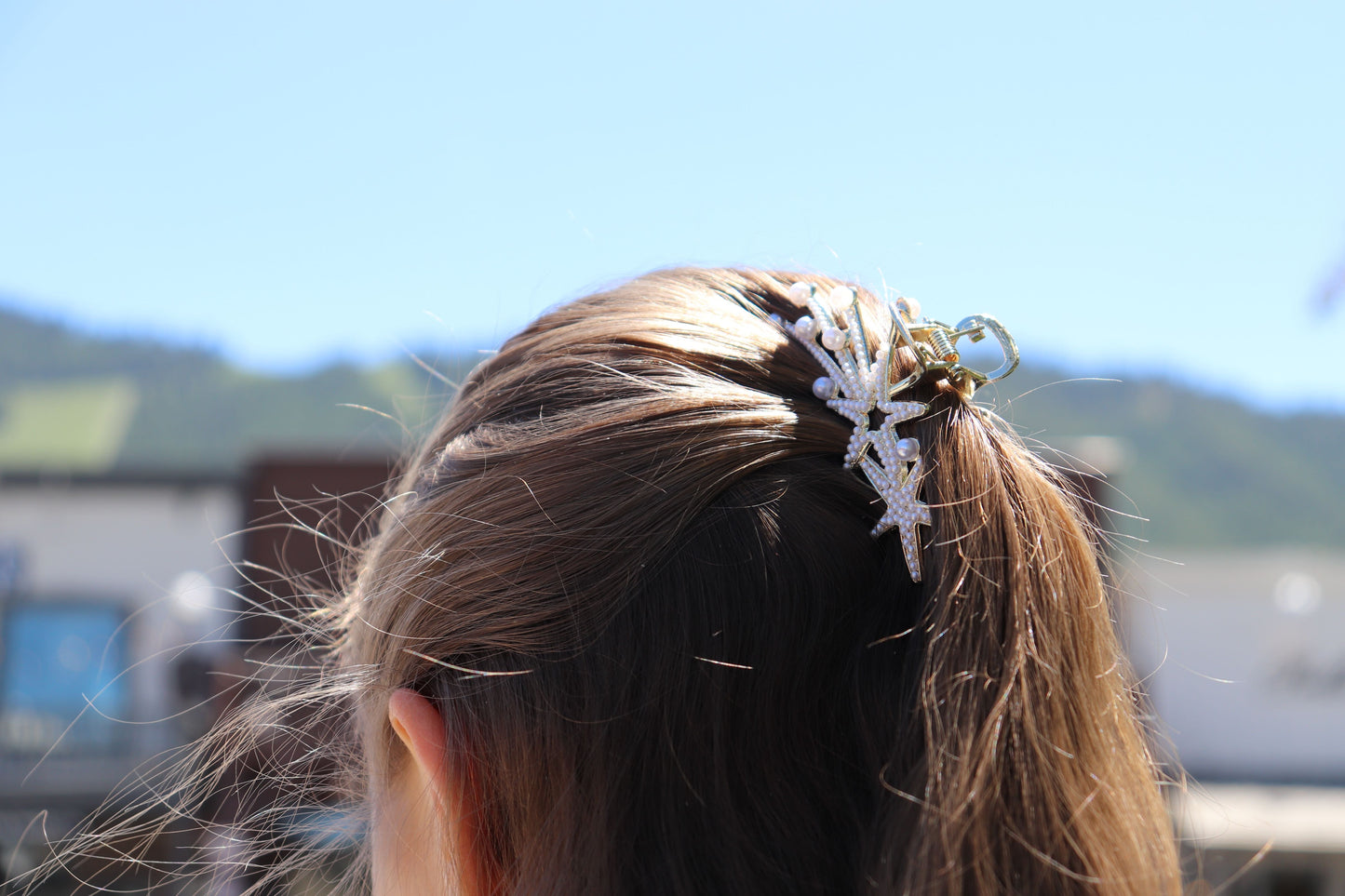 Gold Alloy Hair Claw Clips