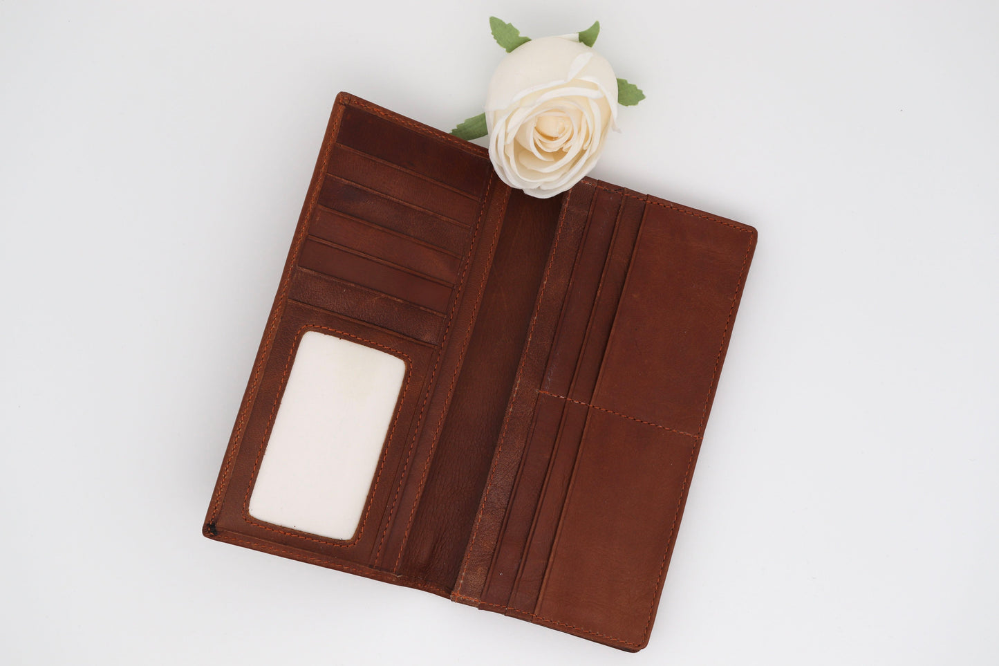 Natural Grain-mark Leather Wallet