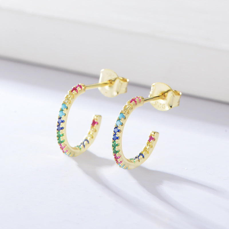 Rainbow Hoop Earrings
