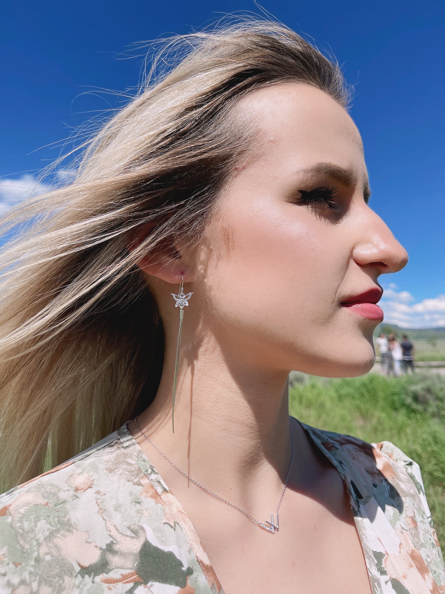 Petite Butterfly Tassel Earrings