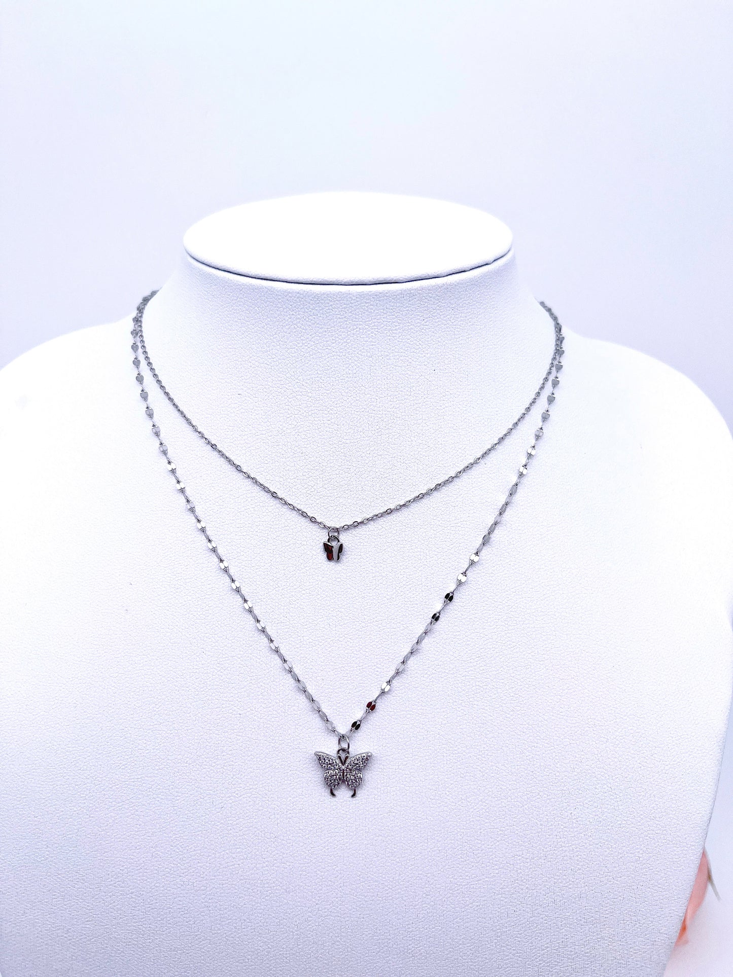 Double Butterfly Necklaces