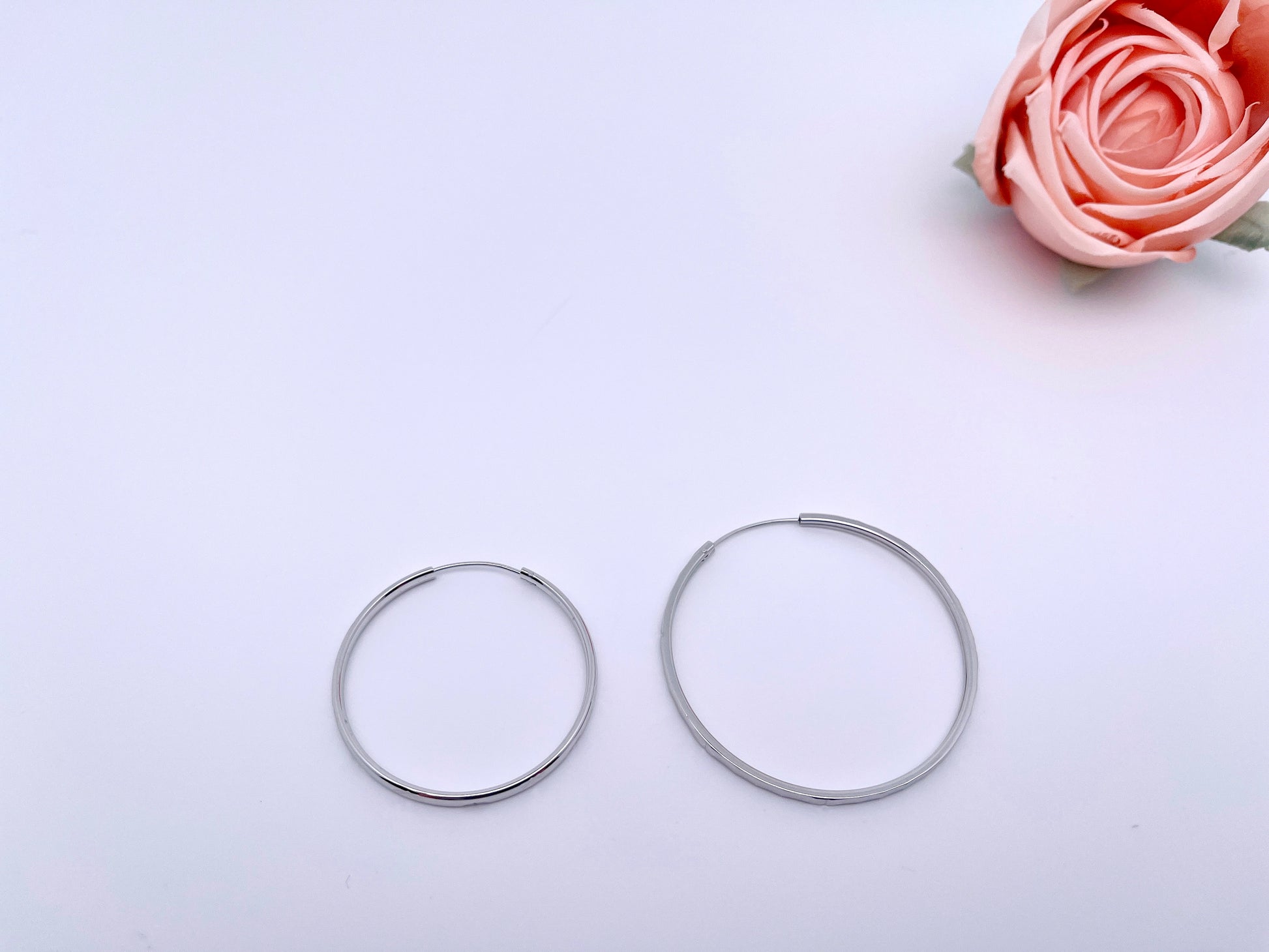Big O Hoop Combined Cross Endless Earrings