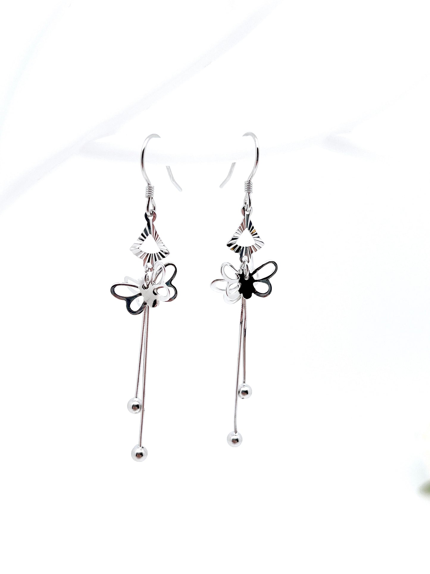 Dainty Butterfly Dangle Earrings