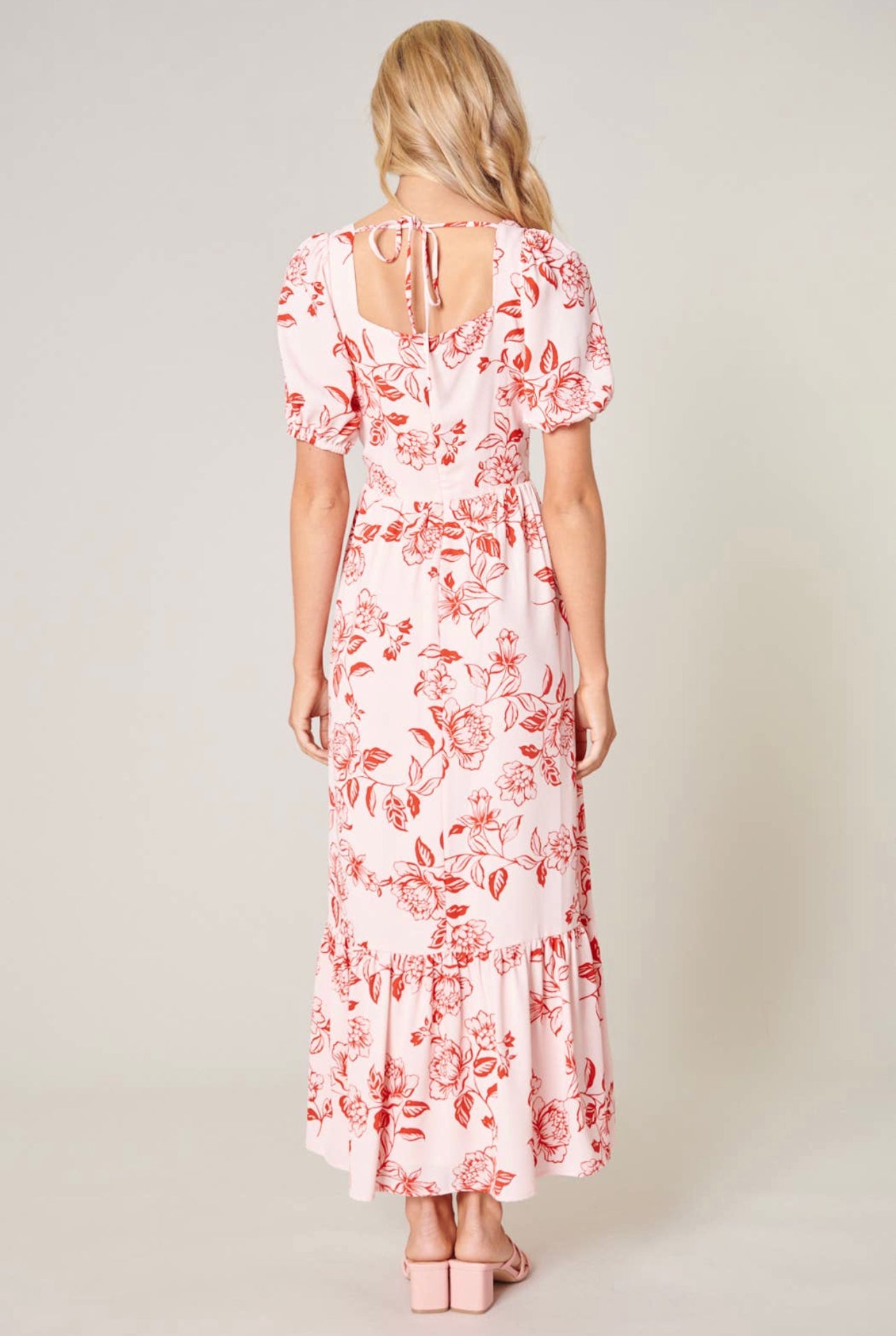 Pretty in Peonies Lynette Sweetheart Maxi Dress