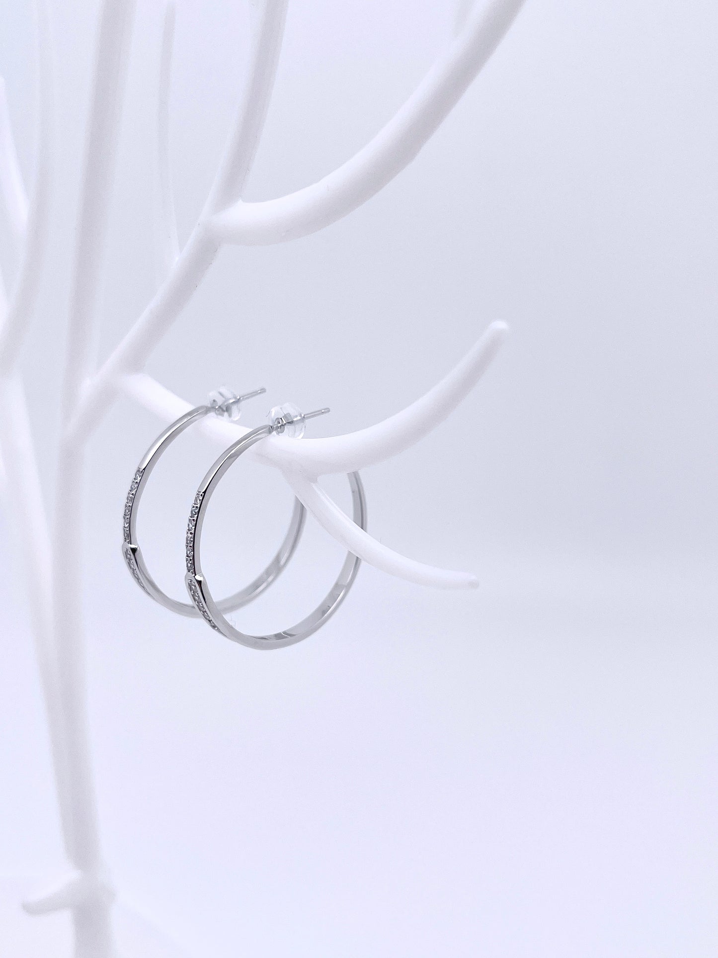 Big O Hoop Luna Earrings in Sterling Silver
