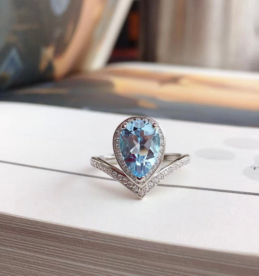 Enchanted rings in blue topaz