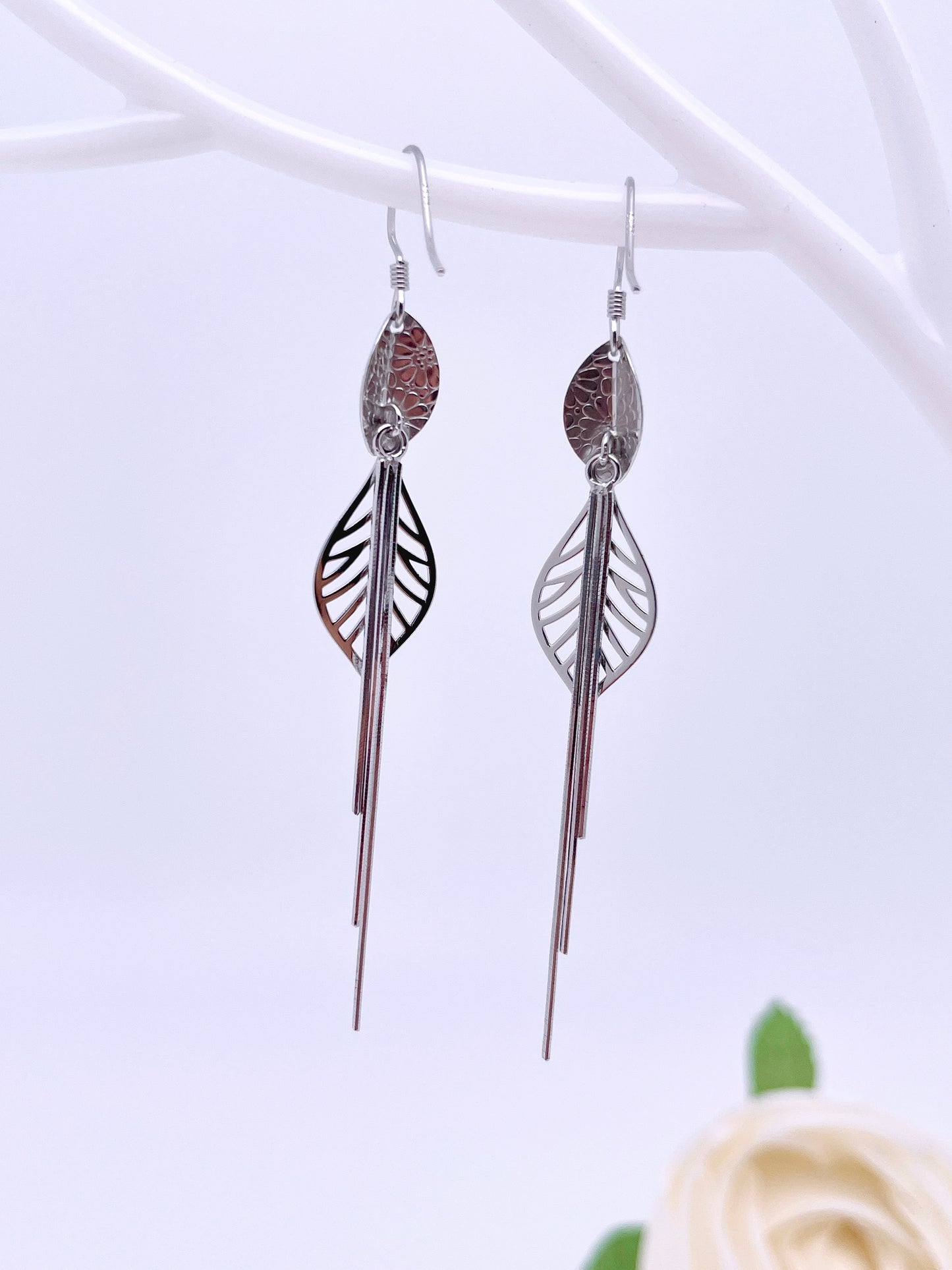 Leaves Tassel Earrings