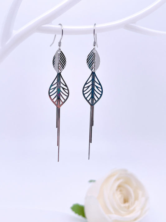 Leaves Tassel Earrings