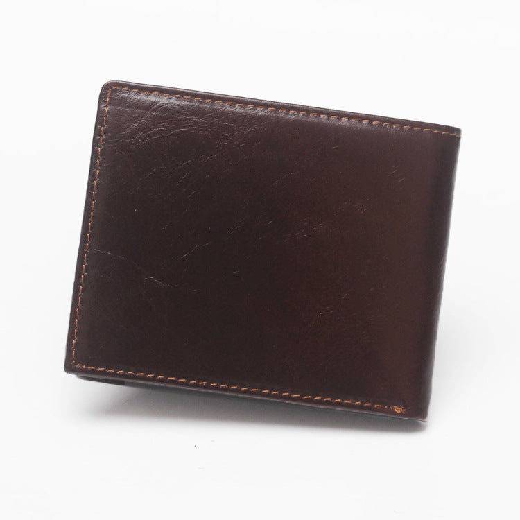Natural Grain-mark Leather Wallets