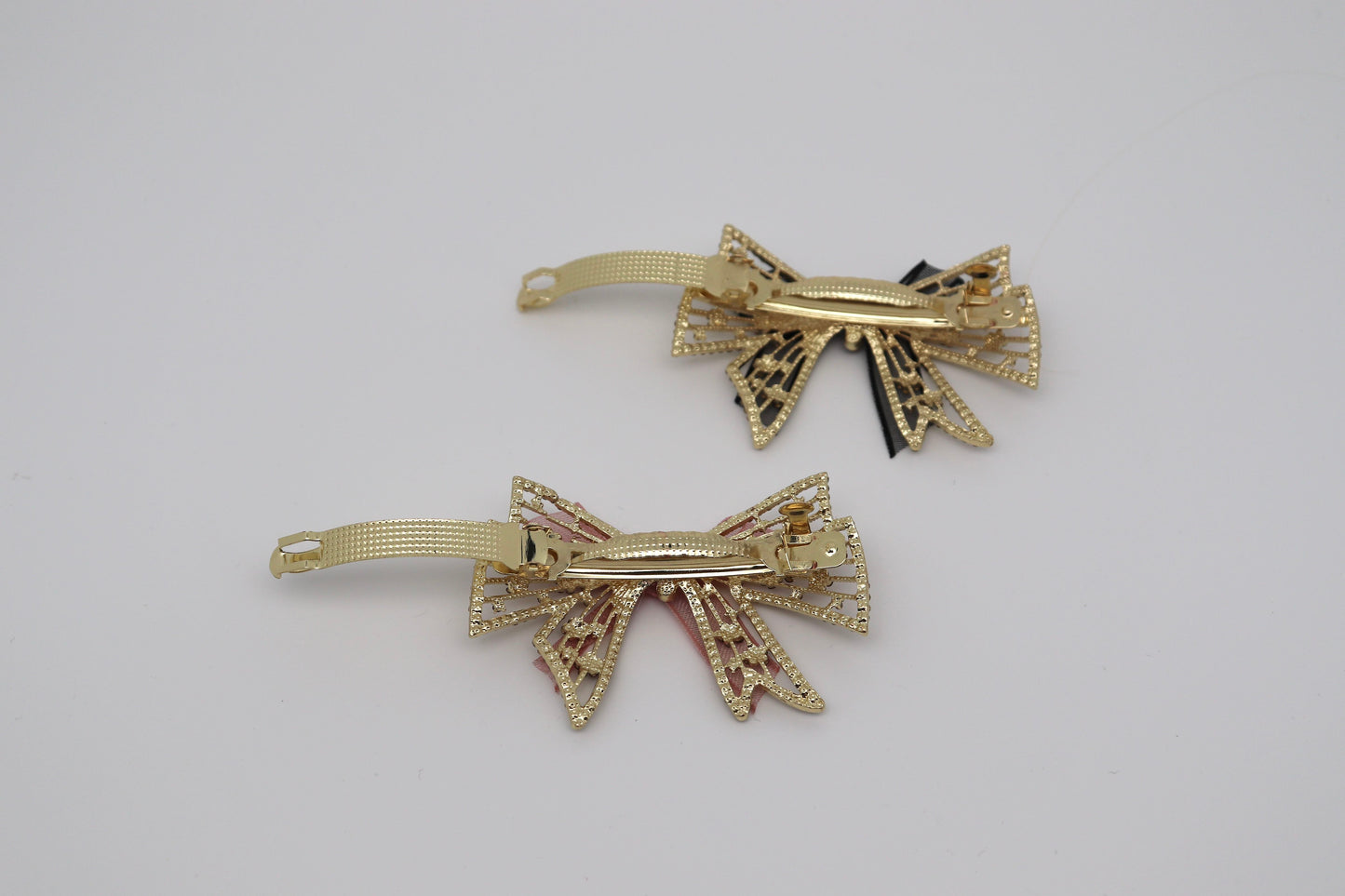 Ribbon Metallic Hair Barrette