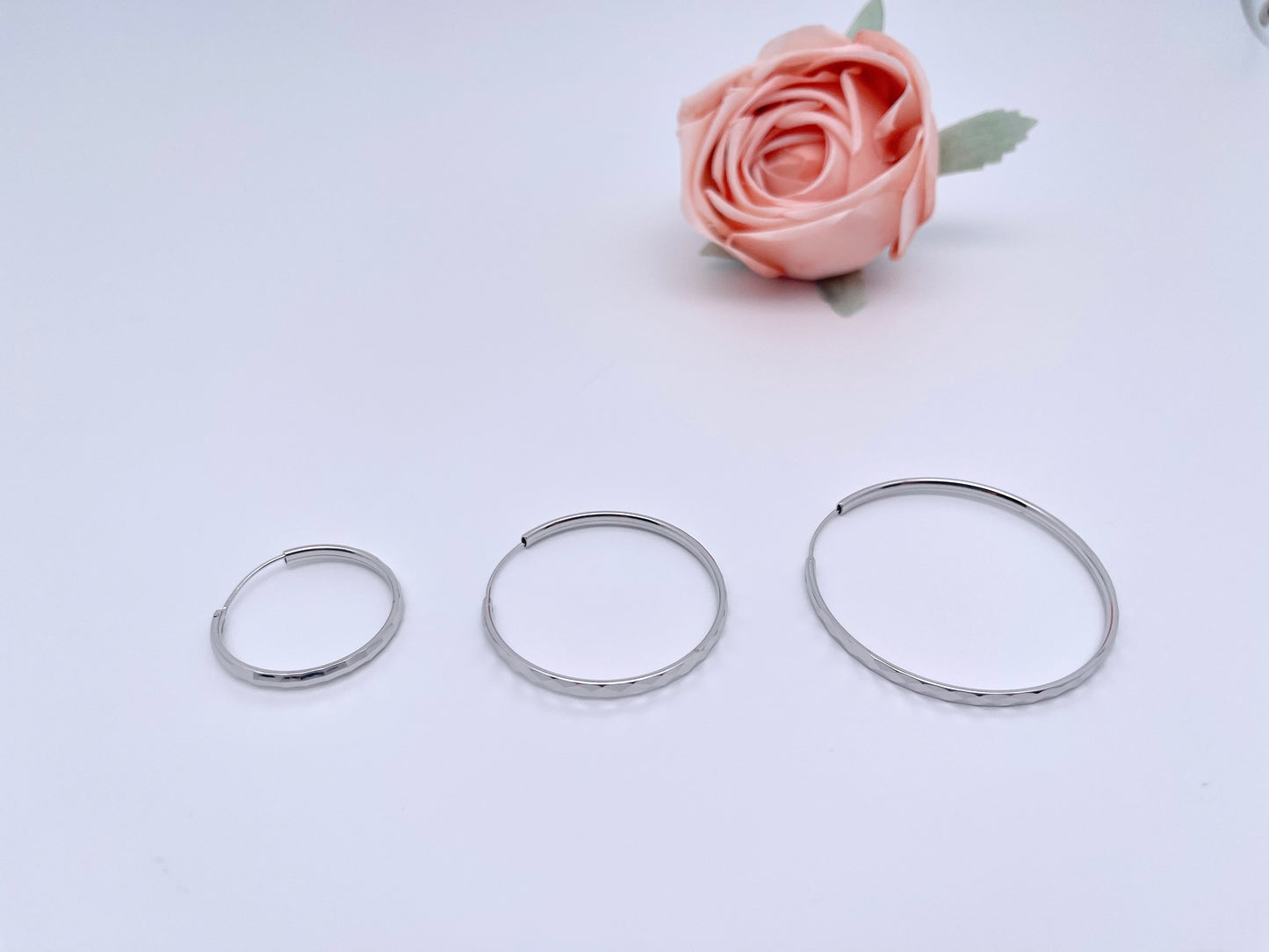 Big O Hoop Sparkle Endless Earrings in Sterling Silver
