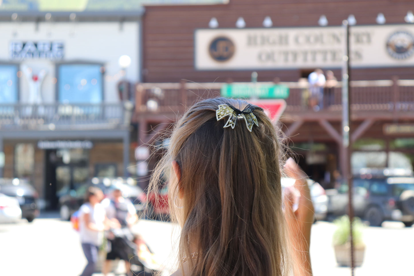 Ribbon Metallic Hair Barrette
