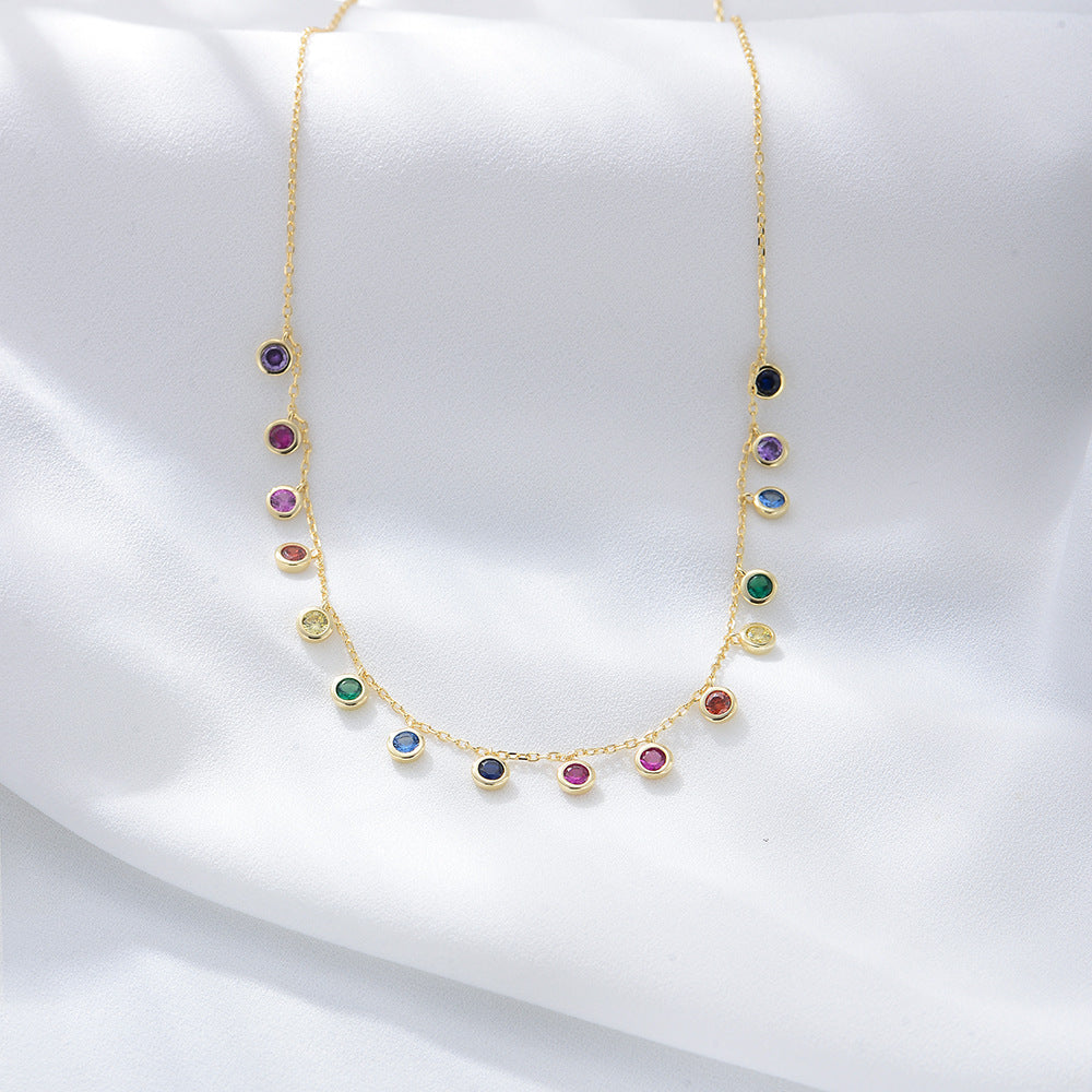 Rainbow Necklace in Sterling Silver