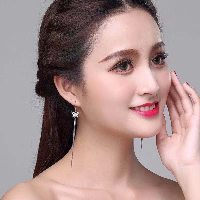 Petite Butterfly Tassel Earrings