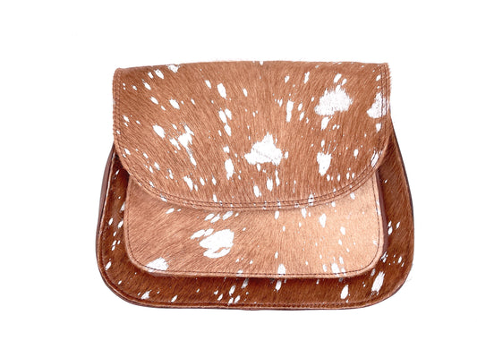 Handmade Cowhide Mixed Print Bags