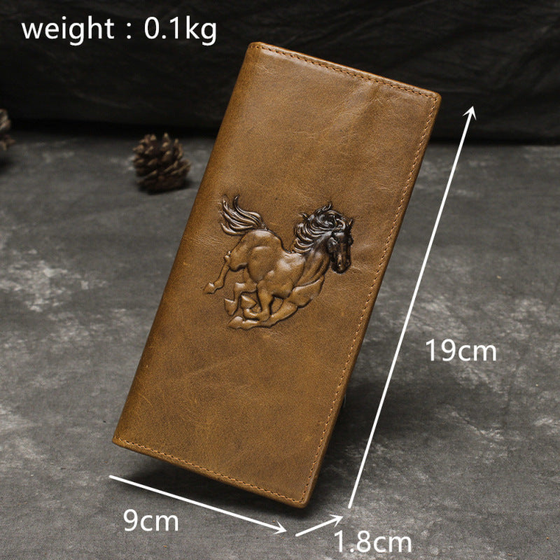Natural Grain-mark Leather Wallet