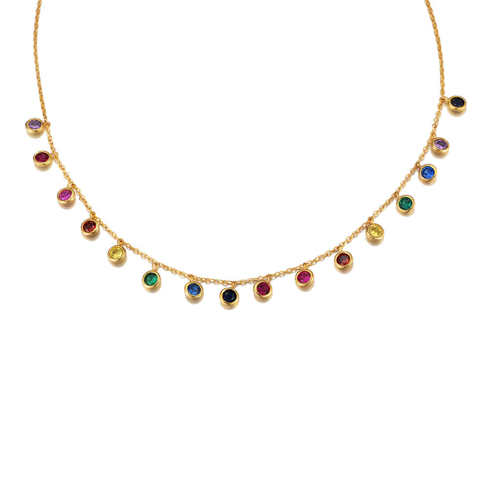 Rainbow Necklace in Sterling Silver