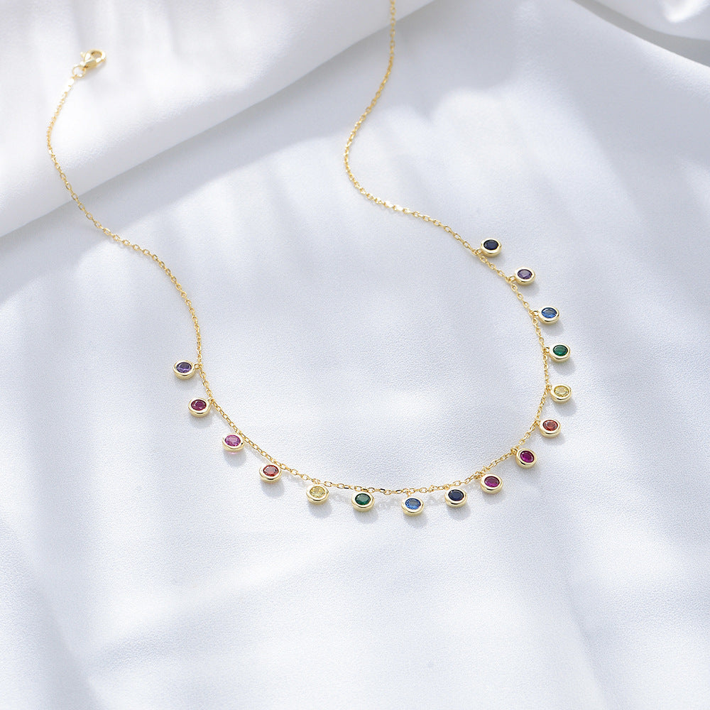 Rainbow Necklace in Sterling Silver