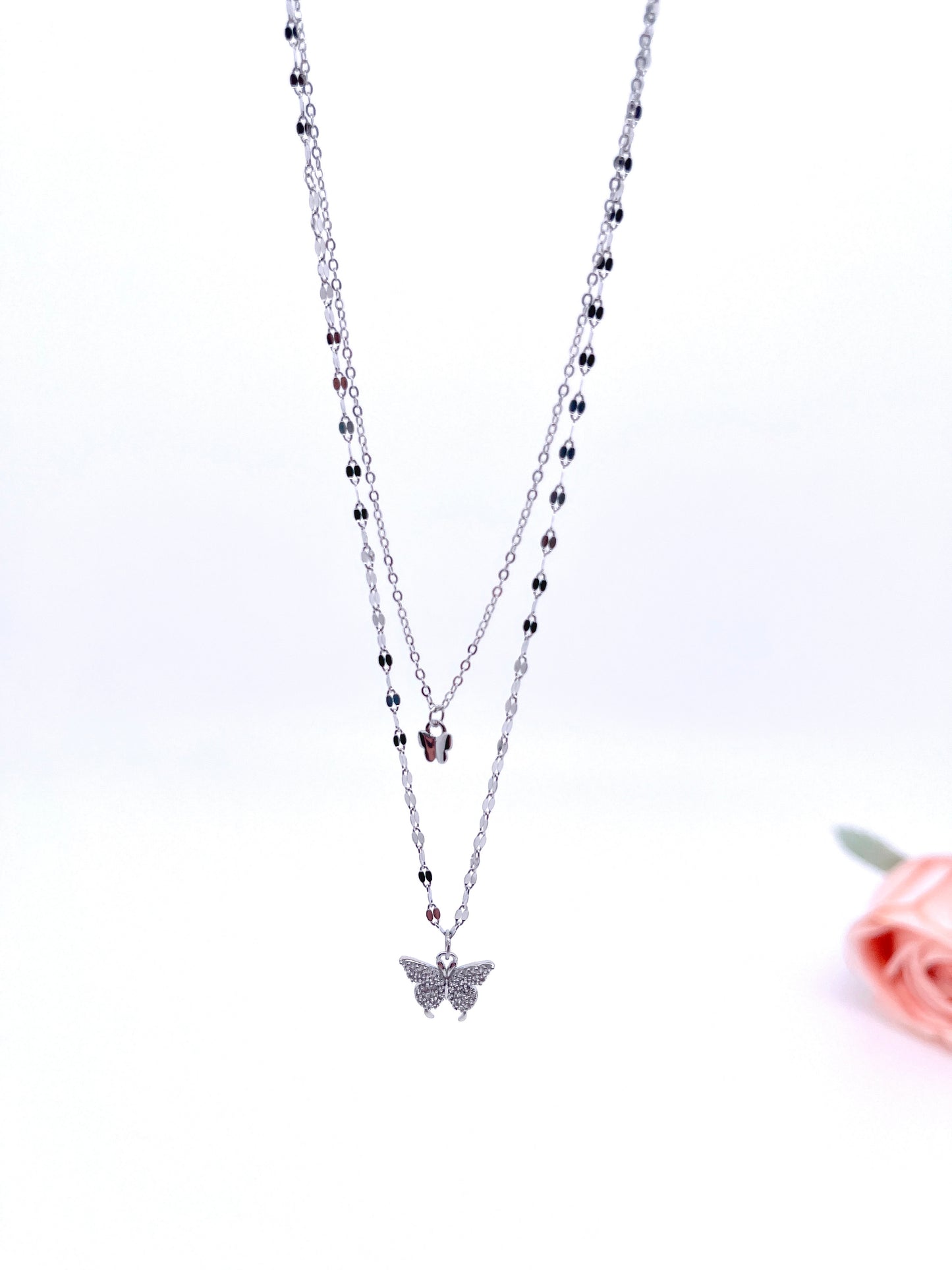Double Butterfly Necklaces