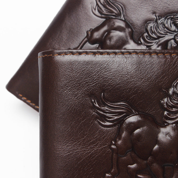 Natural Grain-mark Leather Wallets