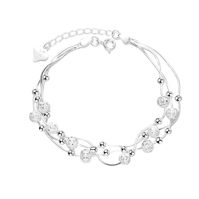 Silver Beaded Bracelet