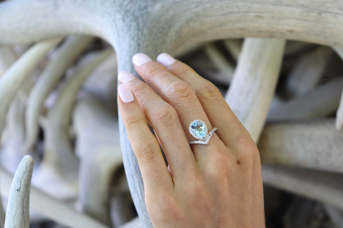 Enchanted rings in blue topaz
