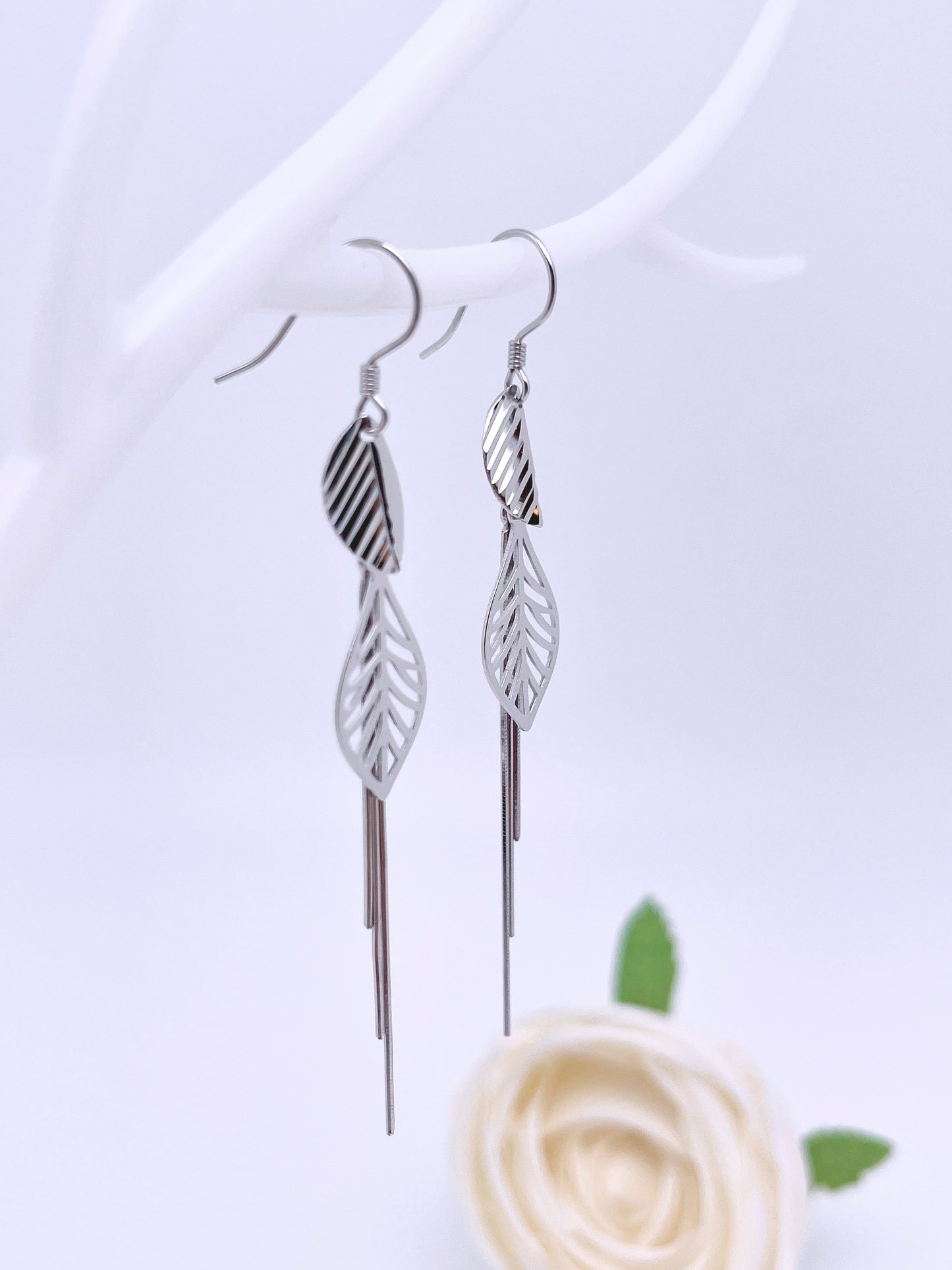 Leaves Tassel Earrings