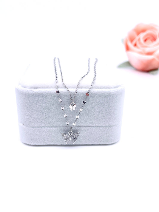 Double Butterfly Necklaces