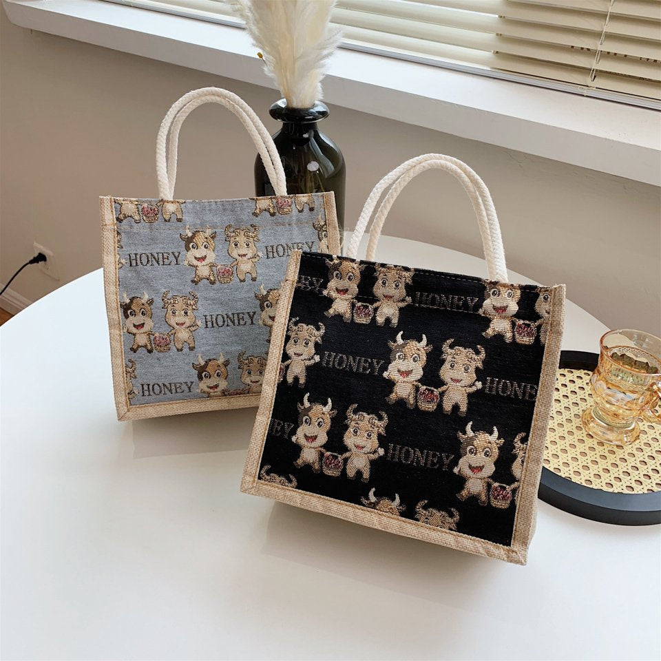 Small Happycow Canvas Totes