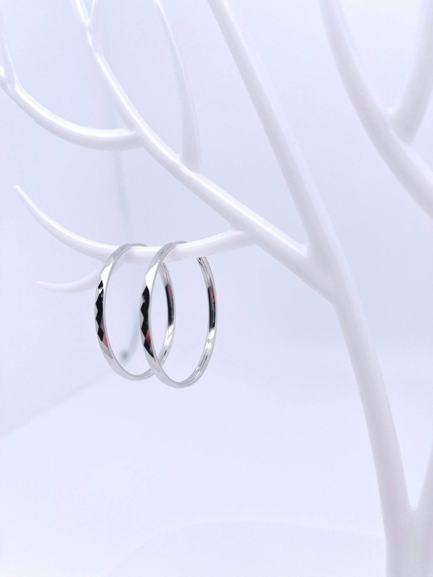 Big O Hoop Sparkle Endless Earrings in Sterling Silver