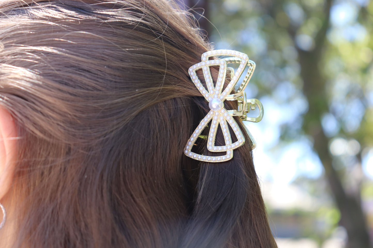 Gold Alloy Hair Claw Clips