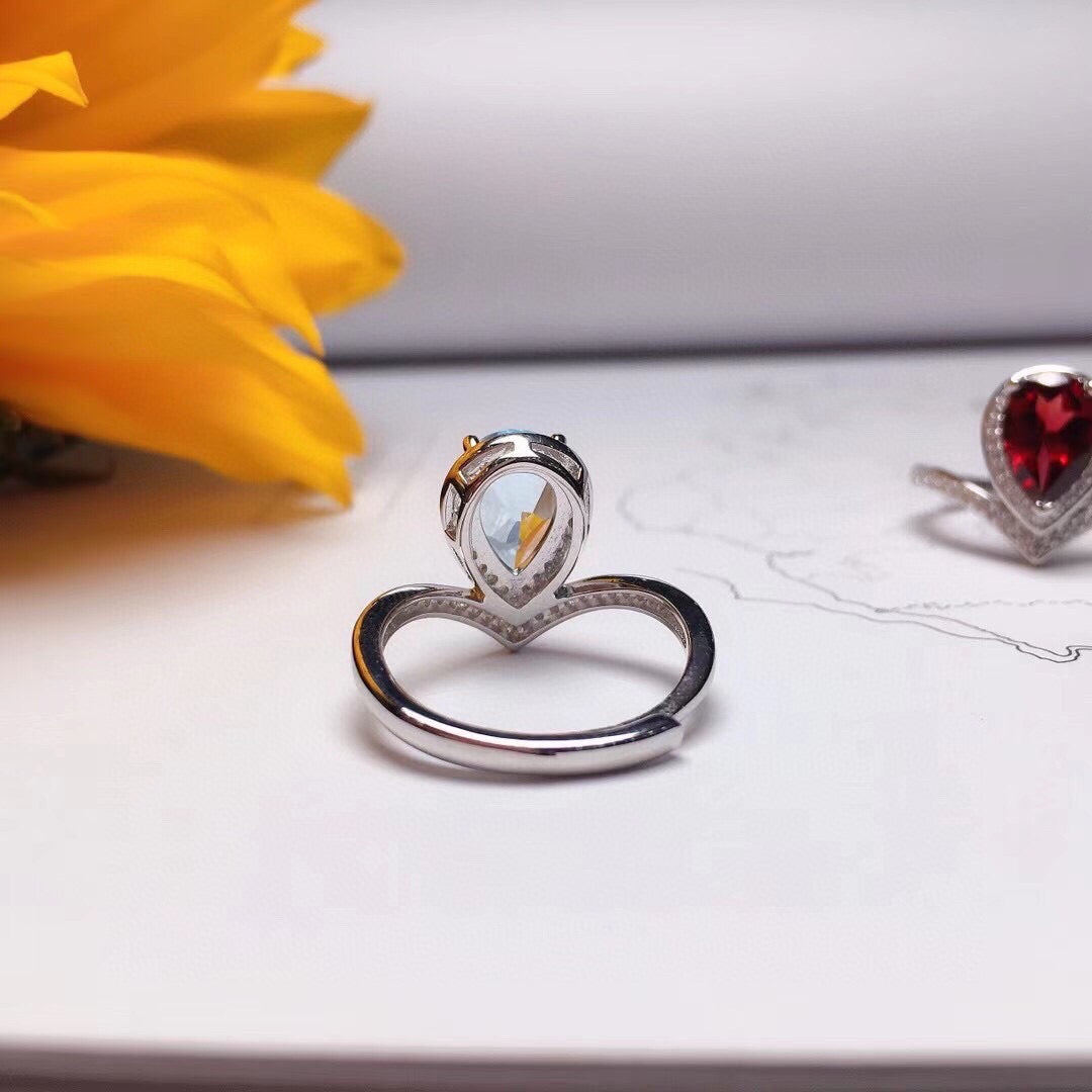 Enchanted rings in blue topaz