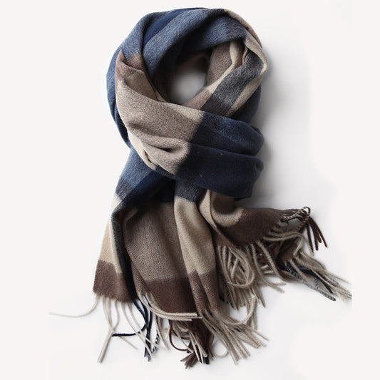Tri-color Square Cashmere Scarves