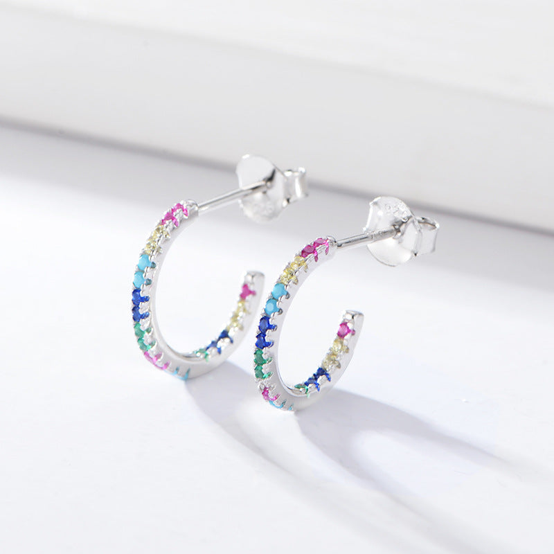 Rainbow Hoop Earrings