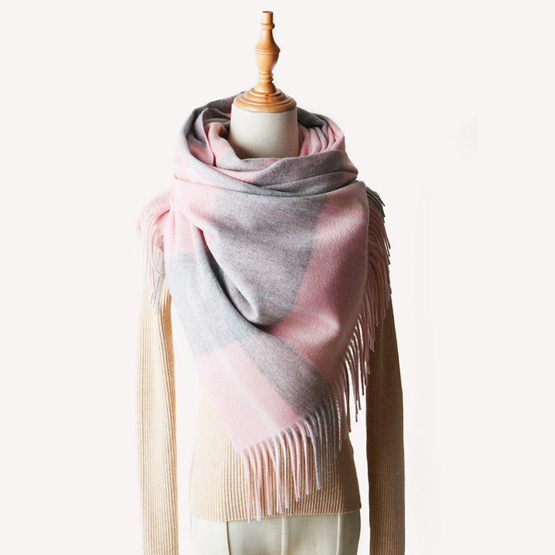 Tri-color Square Cashmere Scarves