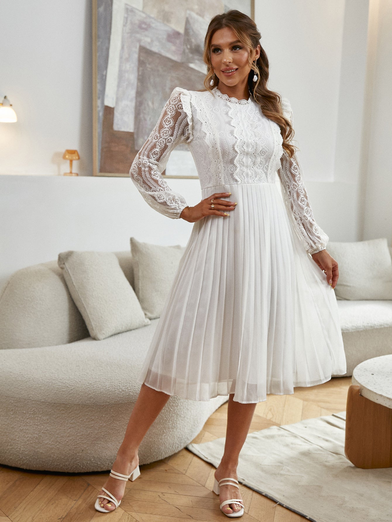 Snow-angel Lace Dress