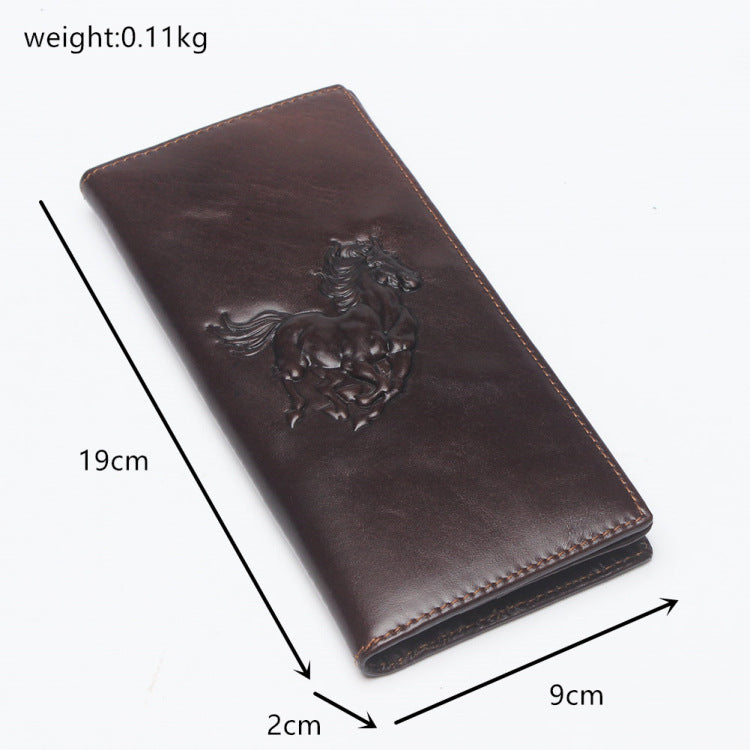 Natural Grain-mark Leather Wallets