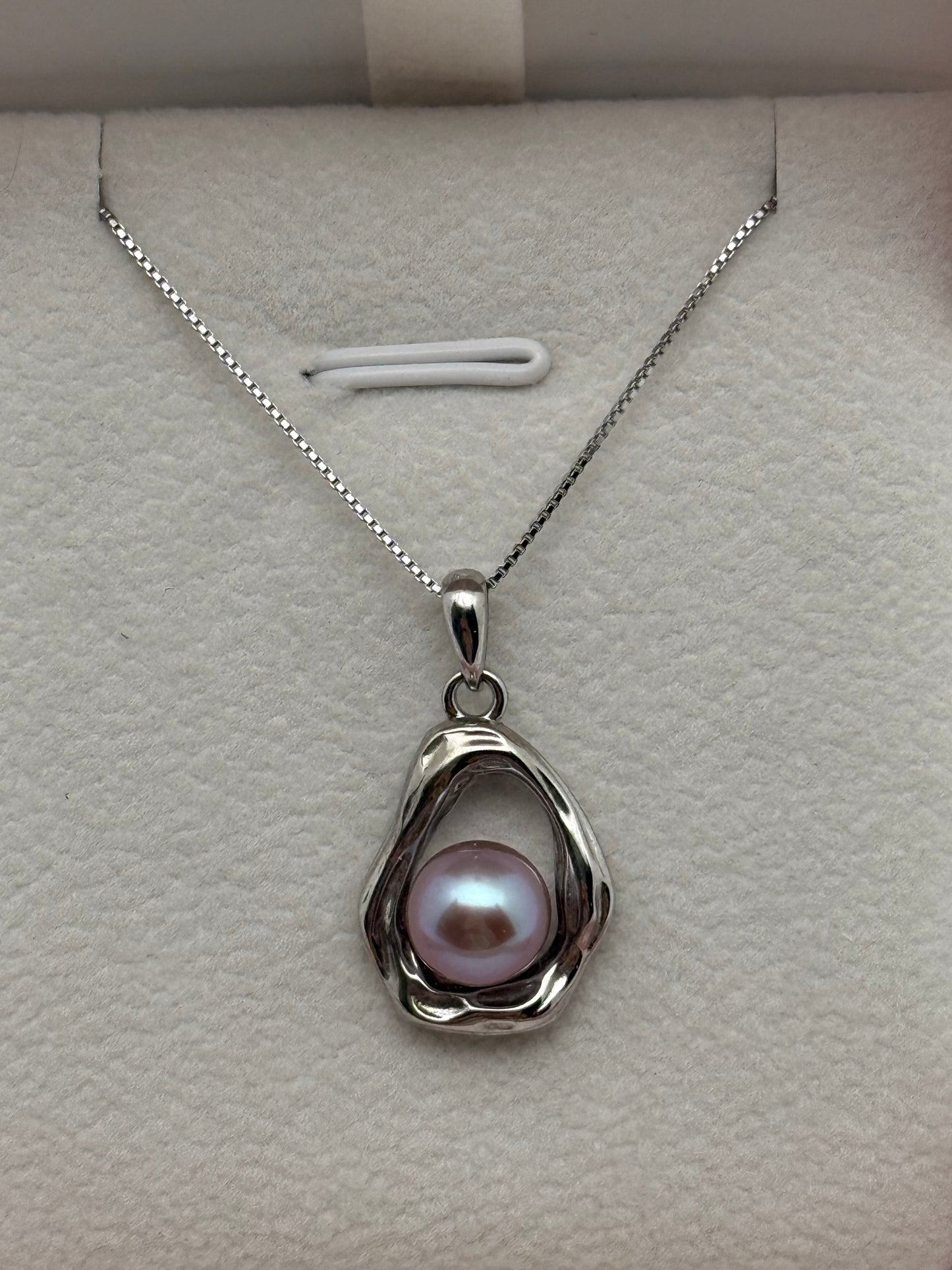 Solitude Pearl Pendant in Sterling Silver