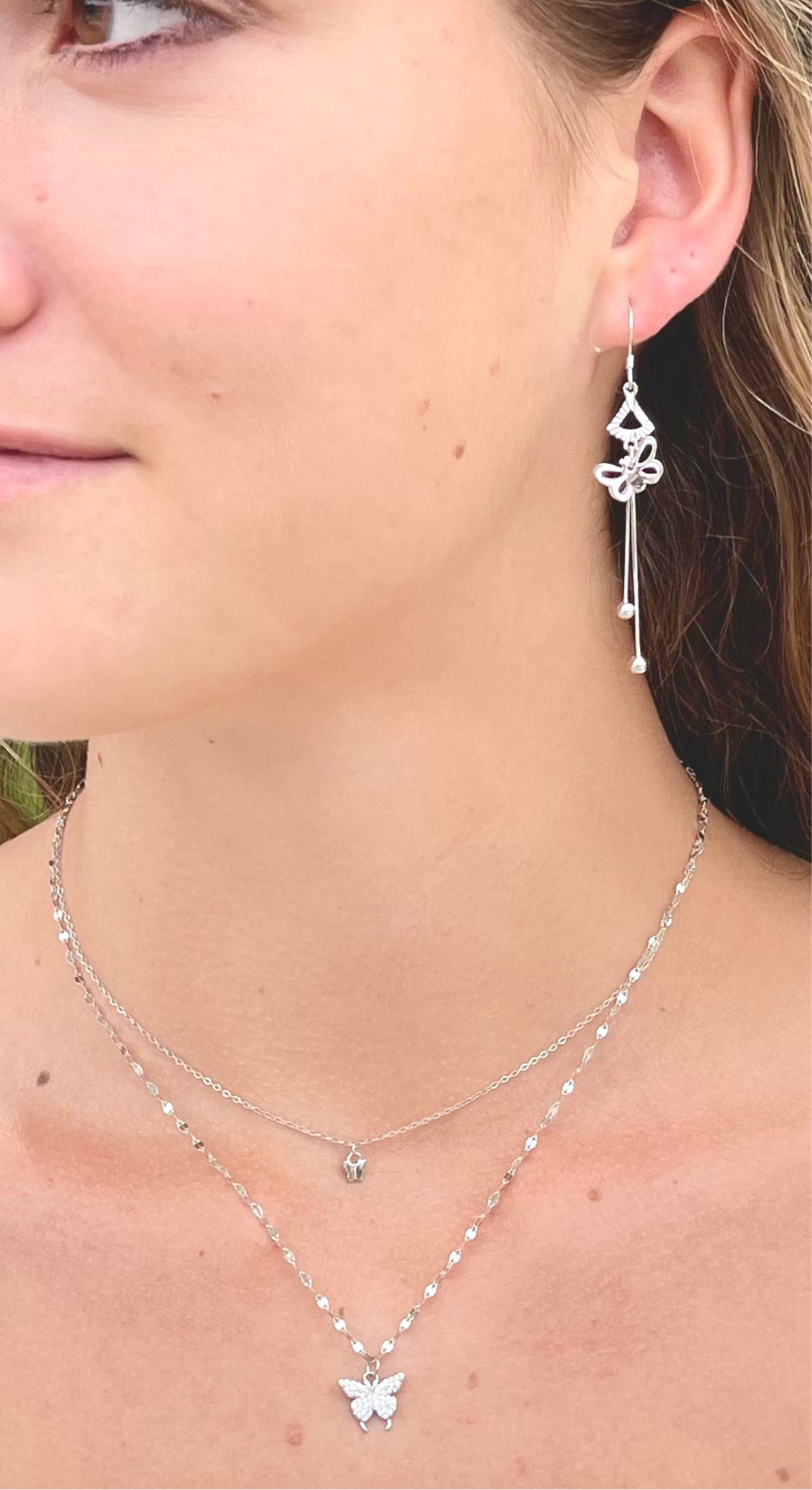 Double Butterfly Necklaces