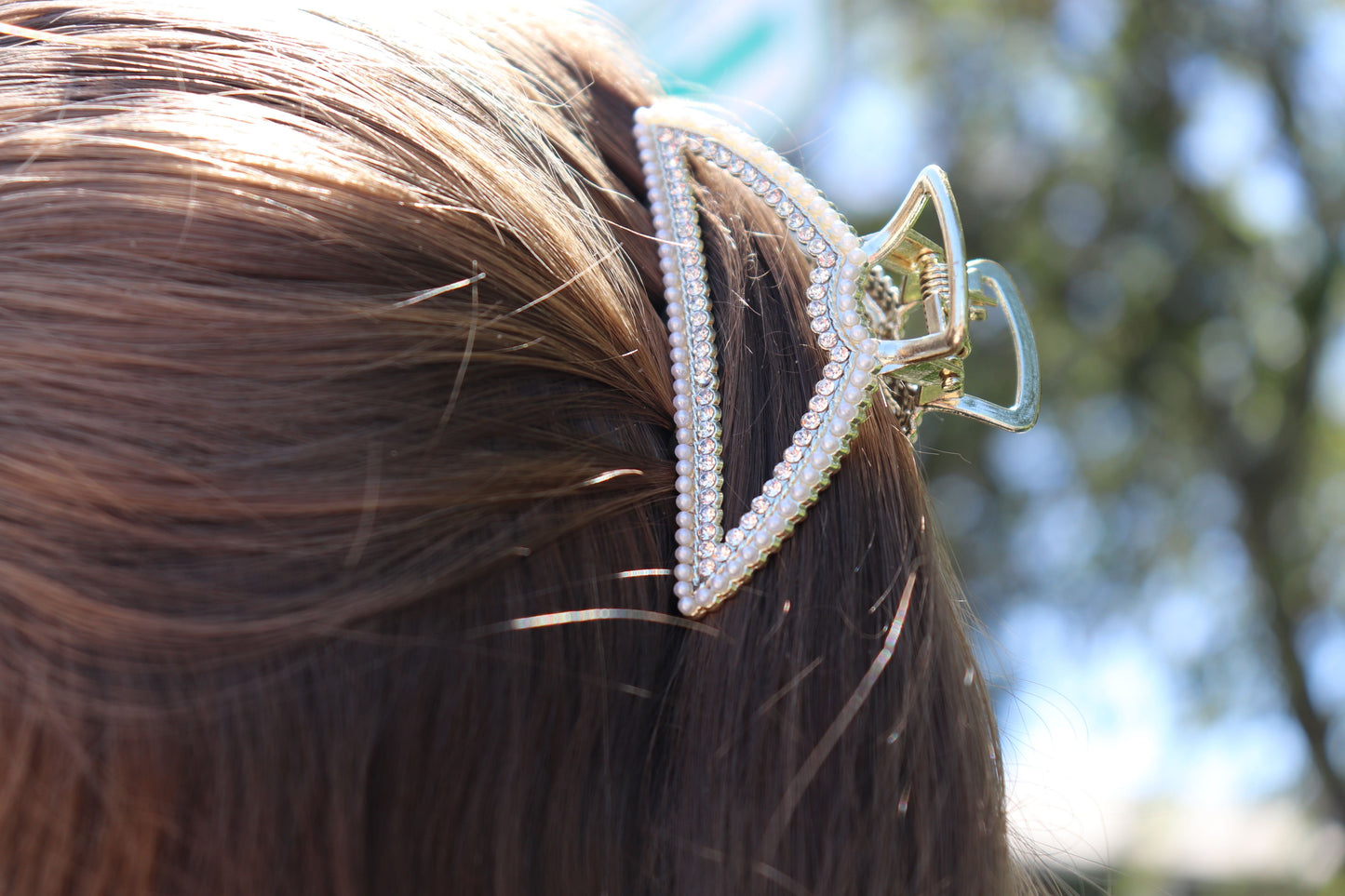Gold Alloy Hair Claw Clips